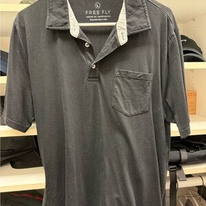 Free Fly Apparel Charcoal Polo Shirt